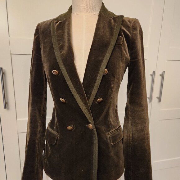Massimo Dutti Brown Velvet Blazer - Picture 1 of 16